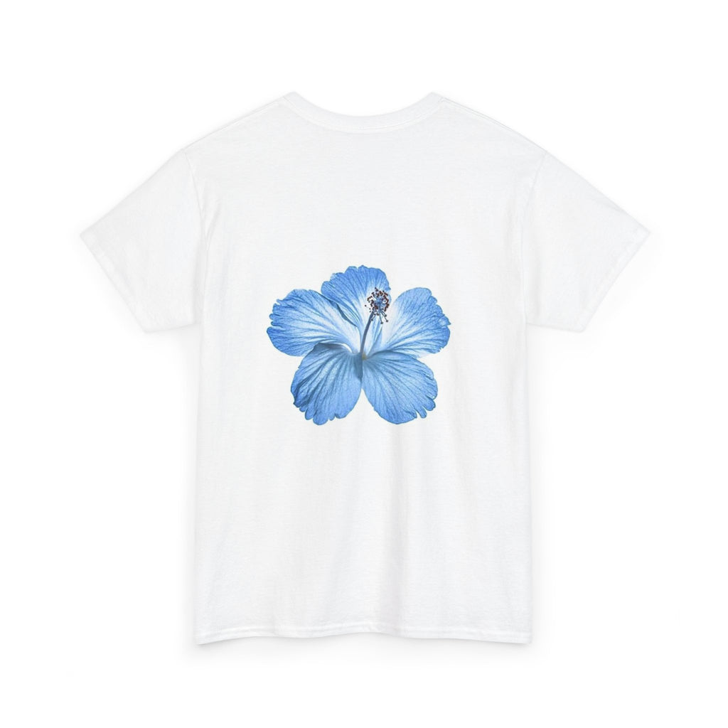 MADELINE MAE Blue Hibiscus Flower Tee